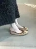Zapatos Planos de Ballet Estilo Francés, Zapatos para Commuter de Mujer, Zapatos de Noche Vintage de Gamuza con Lazo, Primavera y Otoño 2025
