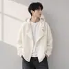 Chaqueta de hombre talla grande 2026 otoño nuevo estilo estilo Hong Kong de alta gama genial top para hombre abrigo casual holgado para hombre