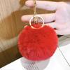 Coreano Nova Imitação Preguiçoso Coelho Fur Ball Carro Chaveiro Pingente Bolsa Feminina Pingente Estudante Mochila Pequeno Presente