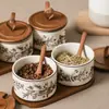 Frascos de Condimentos de Alta Calidad Estilo Francés para Cocina Casera, Juego de Frascos de Sal, Frasco de Chile, Caja de Condimentos, Frascos Domésticos de Sal y Glutamato Monosódico para Cocina
