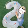 Balões de Folha de Alumínio Brancos com Números Impressos de 32 polegadas para Festa de Aniversário Infantil Decoração Props para Fotos ao Ar Livre Atacado