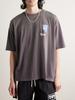 Camiseta unisex holgada informal de manga corta con estampado de logotipo retro de RHUDE para primavera y verano de 2024