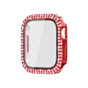 Fábrica Adequada para Apple Watchs9 Capa Protetora Apple 789 Diamante de Duas Fileiras Película de PC Temperado Capa de Relógio Integrada