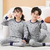 Conjunto de Ropa de Otoño para Niños, Conjunto de Ropa Interior de Algodón Puro para Niños, Ropa de Dormir para Niñas, Conjunto de Ropa Térmica para Niños Pequeños y Medianos