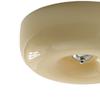 Lámpara de techo estilo crema Bauhaus para dormitorio, estilo retro francés de mediados de siglo, de cristal, para estudio infantil, lámpara inteligente.