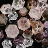 Jingdian Jewelry Cristales Naturales Perlas Octagonales Perlas Sueltas Pulsera DIY Hecha a Mano Pulsera Cristal Fantasma Rojo Perlas Sueltas Accesorios