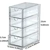 Caja de Almacenamiento Transparente de Gran Capacidad para Bolígrafos con Veta de Madera de Nogal Negro, Caja Vintage para Almacenamiento y Exhibición de Papelería, Caja de Gabinete a Prueba de Polvo