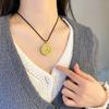 Colar Bússola Dourada de Areia Vietnamita, Corrente para Suéter Estilo Chinês Igual à da Loja de Ouro, Corrente de Pescoço Clavícula de Alto Padrão Versátil Luxuosa