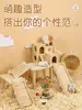 Urso Dourado Hamster Cercado Divisório Brinquedo Balanço Abrigo Casa Alívio do Tédio Cercado Acessórios de Gaiola Suprimentos de Paisagismo