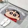 Alfombra con Forma Especial de Dibujos Animados Crayon Shin-Chan Decoración de Sala de Estar Felpa de Imitación Felpudo para Suelo Manta para Mesita de Noche de Dormitorio Alfombrilla Absorbente para Pies de Baño