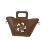 Caixa de Doces de Casamento Fashionável Nova de Ombro Único, Bolsa Tendência com Padrão Floral Fofo, Bolsa Transversal Estilo Menina de Nicho de Alto Padrão