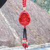 Pingente de Carro de Cinábrio Ornamento Vermelho Chinês Guanyin Buda Decoração Pendurada no Carro Decoração de Interior de Carro Dropshipping