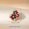 Broche de Flor de Aleación con Goteo de Aceite Estilo Ins Transfronterizo Decoración para Bolso de Niña Insignia Moda Ropa Accesorio para Cuello Broche
