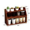 Estilo Chino Madera Maciza Colgante de Pared Estante para Tetera Pequeño Estante Antiguo Estante de Almacenamiento para Sala de Estar Pabellón Duobao Taza de Té Tetera Juego de Té Almacenamiento