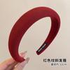 Aro de pelo rojo para la cabeza, cueva para mujer, Año Nuevo, otoño e invierno, aro de cabeza alto con prensado en la parte superior, pinzas para el cabello, accesorios para el cabello de Año Nuevo 2023 para mujer
