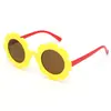 Nuevas Gafas de Dibujos Animados para Niños, Gafas de Sol con Montura Mate Estilo Coreano, Gafas para Bebé con Montura de Girasol Linda Color Caramelo