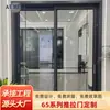Fabricante de Foshan Puerta con Rotura de Puente Térmico Certificada NFRC con Estructura Resistente a la Presión del Viento, Puerta de Vidrio Sin Marco, Puerta Corredera de Entrada a Tienda