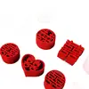 Mini Pegatinas de Doble Felicidad Hechas a Mano para Decoración de Bodas, Pegatinas Rojas de Doble Felicidad para Artículos de Boda