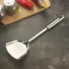 Acero Inoxidable 410 Mango de Acero de Nueve Perlas Pala Cuchara Juego de Cocina Utensilios Domésticos Venta al por Mayor Sartén Wok Espátula Cuchara para Gachas Vendedor Ambulante