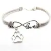 Moda transfronteriza de Amazon pulsera de cuerda de terciopelo de garra de perro de 8 palabras amorosa pulsera hecha a mano venta directa de fábrica al por mayor
