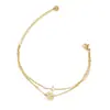 Pulsera Transfronteriza Europea y Americana de Amazon con 26 Letras Moda Simple Colgante Redondo Joyería en Capas Elegante Accesorio Versátil