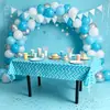 Mantel plisado de Amazon decoración para fiesta de cumpleaños suministros mantel a prueba de aceite e impermeable arreglo de picnic mantel desechable