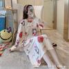 Estilo Coreano de Outono Manga Longa Camisola Feminina Fofa Tamanho Grande Camisola Feminina Primavera Outono e Inverno Longa para Usar por Cima Roupas de Casa