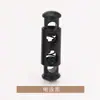 Hebilla cilíndrica de metal de doble agujero para cordón elástico, hebilla de resorte con ajuste elástico T5273