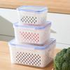 Juego de tres piezas certificado por FCM para almacenar alimentos en microondas, caja especial para frutas y verduras para refrigerador de cocina, conservadora de frescura
