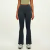 Procesamiento de logotipo OEM de fábrica de origen, pantalones de campana hechos a medida, pantalones de yoga deportivos de microcampana