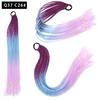 Pelucas de Cola de Caballo Dreadlock Estilo Europeo y Americano al por Mayor para Niños, Pelucas de Gomas Elásticas de Colores, Trenzas Boxeadora de Colores de Fibra de Alta Temperatura
