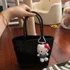 Bolsa Tejida a Mano de Gran Capacidad Nueva de Verano Japonés para Mujer, Bolso de Mano para Hombro, Cesta de Frutas, Bolso Tote para el Trabajo