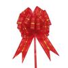 Nuevo embalaje de regalo navideño transfronterizo, flor de extracción grande de 45 cm con tres hilos dorados, flor de extracción manual, bola tridimensional de plástico.