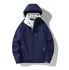 Chaqueta de Montañismo para Exteriores Otoño e Invierno Tres en Uno Forrada de Polar Engrosada con Capucha Desmontable Estilo Pareja Impermeable a Prueba de Viento