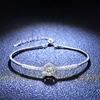 Pulsera de Plata 925 Pulsera de Moissanita Pulsera de Moissanita de Lujo con Bolsa Redonda para Mujer Venta Directa de Fábrica Transmisión en Vivo Douyin Direct