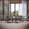 Mesa y Silla de Comedor para Exterior Nórdico Balcón Aleación de Aluminio Patio Simple Casual Pequeño Ratán Combinación de Tres Piezas Muebles para Exterior de Habitación