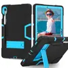 Aplicável à Samsung Tab S8 S9 X710 capa de tablet de silicone em cores contrastantes S9Plus concha protetora com suporte de PC resistente a quedas