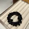 Corea del Sur Dongdaemun Cuerda para el Cabello con Cristales y Pedrería Pulsera Doble Uso Versátil Anillo para Coleta Celebridad de Internet Adorno Simple para la Cabeza
