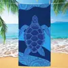 Toalha de Praia Amazon Microfibra Estampada Digitalmente Padrão Tartaruga Mais Vendida Internacionalmente Toalha de Banho Absorvente Secagem Rápida