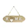 Nuevo Cartel de Bienvenida de Madera Estilo Nórdico Decoración del Hogar Cartel para Puerta Cartel Colgante Creativo de Bienvenida con Decoración de Lazo en Forma de Corazón