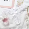 Roupa Íntima Sexy Pronta de Fábrica, Não Precisa Tirar, Calcinha de Renda, Massagem com Pérolas, Tanga Feminina Vazada, Tentação