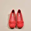 Zapatos de Ballet Retro Franceses con Lazo para Mujer 2026 Primavera y Verano Nuevo Estilo Zapatos Planos Bajos para Falda Zapatos Individuales Zapatos de Abuela
