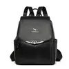 Mochila transfronteiriça de couro macio para mulheres, novo estilo 2026, moderna e versátil, adequada para o trabalho e uso casual, design coreano simples, grande capacidade