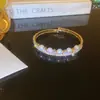 Exportação Ao Vivo Dupla Camada Strass Zircônia Pulseira Nova Transfronteiriça Ins Noiva Ajustável Cristal Aberto Pulseira Pulseira