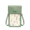 Bolsa Transfronteriza para Teléfono Móvil con Pantalla Táctil Nueva Bolsa Pequeña Estampada para Niñas de Hombro Cruzada Bolsa para Teléfono