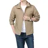 Gabardina Casual para Hombre para Deportes al Aire Libre Verano Nuevo Estilo Cuello Alto Holgada Ropa con Protección Solar para Hombre Transpirable con Capucha Ropa Tipo Piel para Hombre