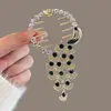 Pinza de Pelo Elegante de Gama Alta para Moño para Mujer, Sencilla y Elegante, Adecuada para Uso Diario, Pasador Fijador de Cola de Caballo Alta, Accesorio para el Cabello con Lazo para la Parte Posterior de la Cabeza