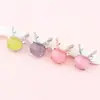 Versão coreana de pingente de chifre de pedra hibisco banhado a prata corrente de clavícula de alce rosa dourado cristal rosa joia simples da moda para estudantes