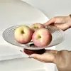Plato de Fruta Creativo Simple Vidrio Cristal Transparente Moderno Hogar Sala de Estar Mesa de Café Bocadillo Fruta Seca Plato Personalizado y Exquisito