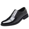 Zapatos de Cuero para Hombre Nuevos para Hombre Británicos Primavera y Otoño Transpirables Zapatos de Trabajo Vestido de Negocios Zapatos de Cuero para Hombre Juventud Tres Articulaciones Un Pie